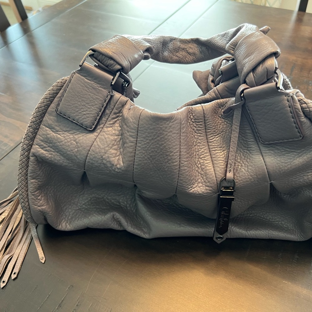 Authentic Cole Haan Gray Leather Handbag